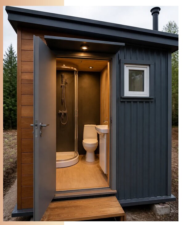 Изготовление и аренда хозблоков с туалетом и душем в Полысаеве